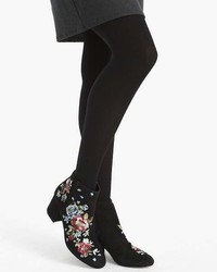 Whbm Embroidered Suede Ankle Boots