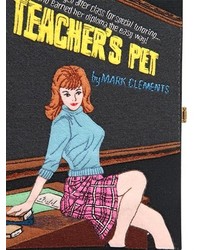 Teachers Pet Embroidered Book Clutch