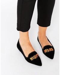 Asos Collection Livid Halloween Nightmare Pointed Ballet Slippers
