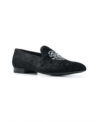 Versace Embroidered Medusa Loafers