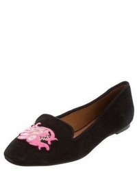 Rebecca Minkoff Embroidered Suede Loafers