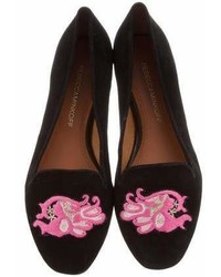 Rebecca Minkoff Embroidered Suede Loafers