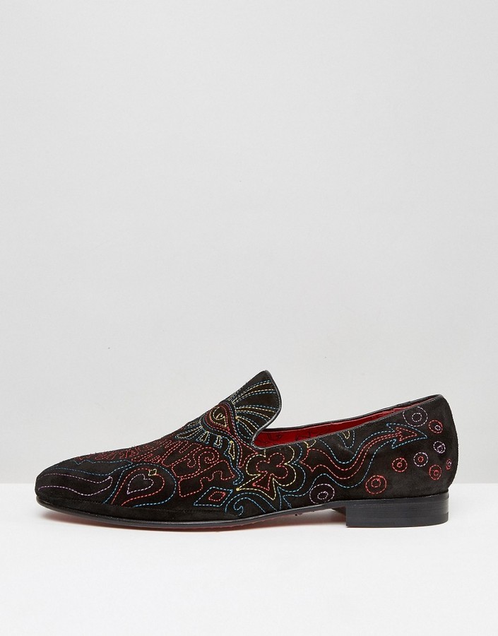 Jeffery West Embroidered Suede Loafers, $204 Asos | Lookastic