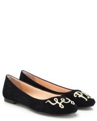 Kate Spade New York Embroidered Suede Flats