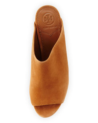 Tory Burch Embroidered Suede 95mm Mule