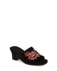 Opening Ceremony Sally Embroidered Slide Sandal