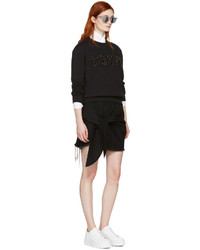 MSGM Black Embroidered Tokyo Pullover