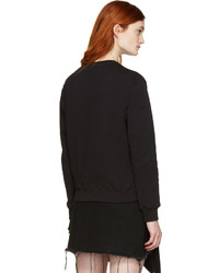 MSGM Black Embroidered Tokyo Pullover