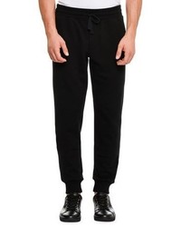 Dolce & Gabbana Bee Crown Embroidered Sweatpants Black