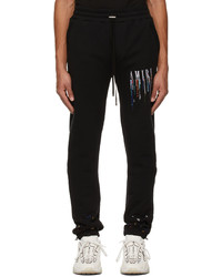 Amiri Black Core Logo Paint Drip Lounge Pants