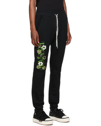 Amiri Black Flower Lounge Pants