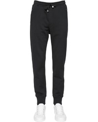 Dolce & Gabbana Crown Embroidered Cotton Jogging Pants