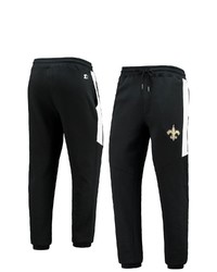 STARTE R Blackwhite New Orleans Saints Goal Post Fleece Pants