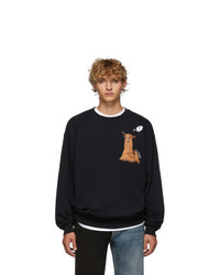 Acne Studios Acne S Black Forba Animal Embroidered Sweater