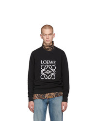 Loewe Black Embroidered Anagram Sweatshirt