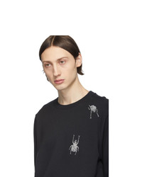 Paul Smith Black Embroidered Bugs Sweatshirt