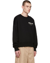 Alexander McQueen Black Embroidered Graffiti Sweatshirt