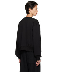Recto Black Embroidered Sweatshirt