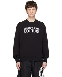 VERSACE JEANS COUTURE Black Embroidered Sweatshirt