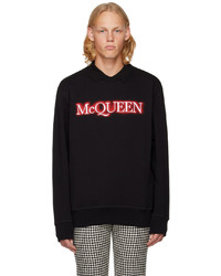 Alexander McQueen Black Embroidered Sweatshirt
