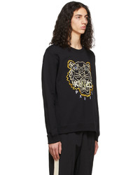 Kenzo Black Yellow The Year Of The Tiger Embroidered Tiger Sweatshirt