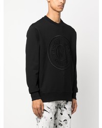 VERSACE JEANS COUTURE Embroidered Logo Cotton Sweatshirt