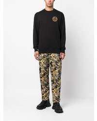 VERSACE JEANS COUTURE Logo Embroidered Long Sleeve Sweatshirt