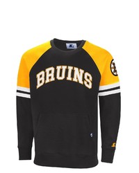 STARTE R Blackgold Boston Bruins Field Goal Raglan Pullover Sweatshirt At Nordstrom
