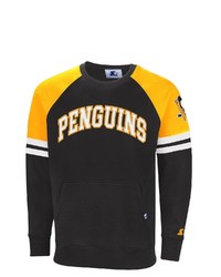 STARTE R Blackgold Pittsburgh Penguins Field Goal Raglan Pullover Sweatshirt At Nordstrom