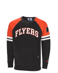 STARTE R Blackorange Philadelphia Flyers Field Goal Raglan Pullover Sweatshirt At Nordstrom