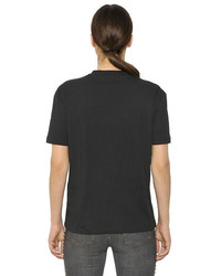 McQ by Alexander McQueen Embroidered Swallow Cotton T Shirt