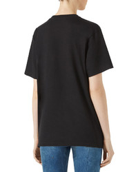 Gucci Jersey T Shirt With Applique Black