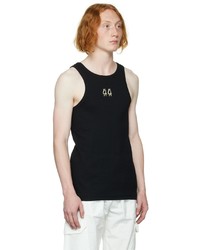 44 label group Black Embroidered Tank Top