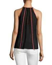 Joie Clea Embroidered Cotton Gauze Tank Top