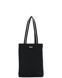 Black Embroidered Tote Bag