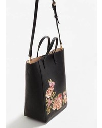 Mango Floral Embroidery Shopper Bag