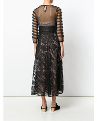 RED Valentino Sheer Embroidered Tulle Dress