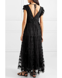 Ulla Johnson Fifi Embroidered Tulle And Voile Maxi Dress