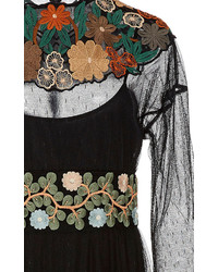 RED Valentino Floral Embroidered Tulle Dress