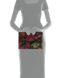 Rebecca Minkoff Leo Embroidered Velvet Envelope Clutch Bag