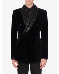 Dolce & Gabbana Belted Velvet Blazer Jacket