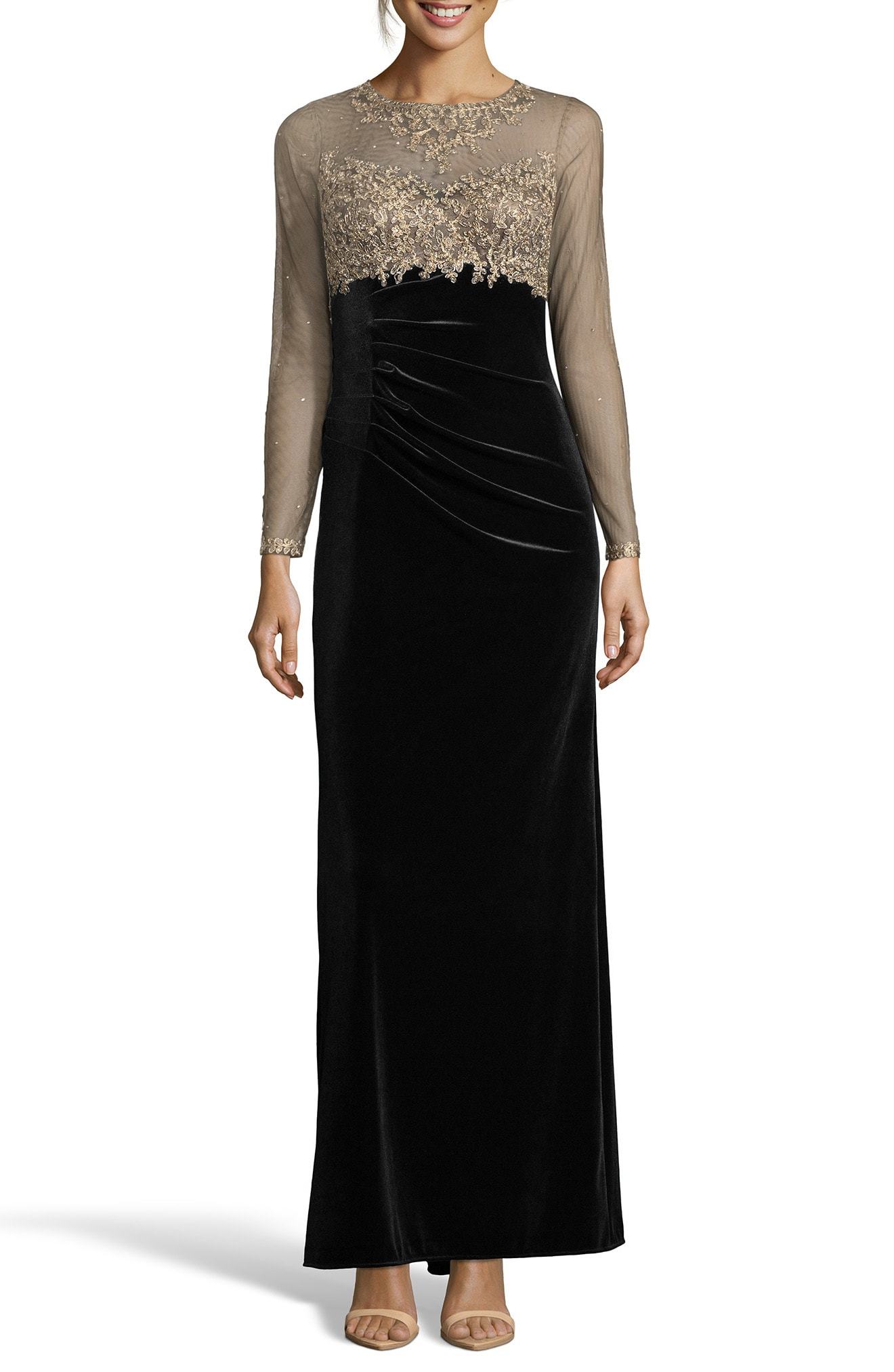 xscape velvet gown