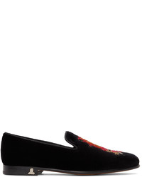 Lanvin Black Velvet Tailor Loafers