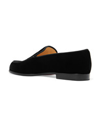 Christian Louboutin Perou Corazon Appliqud Velvet Loafers