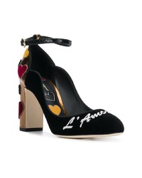 Dolce & Gabbana Vally Velvet Pumps With Embroidery