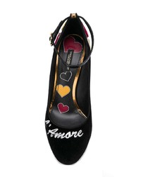 Dolce & Gabbana Vally Velvet Pumps With Embroidery