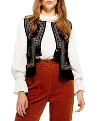 Topshop Embroidered Waistcoat Vest