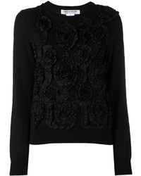 Comme des Garcons Comme Des Garons Comme Des Garons Floral Embroidered Knitted Top