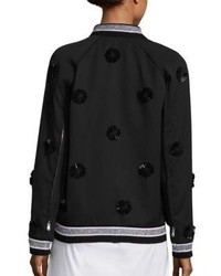 3.1 Phillip Lim Embroidered Wool Tuxedo Bomber Jacket