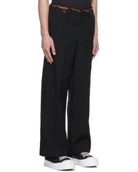 Doublet Black Burning Embroidery Trousers